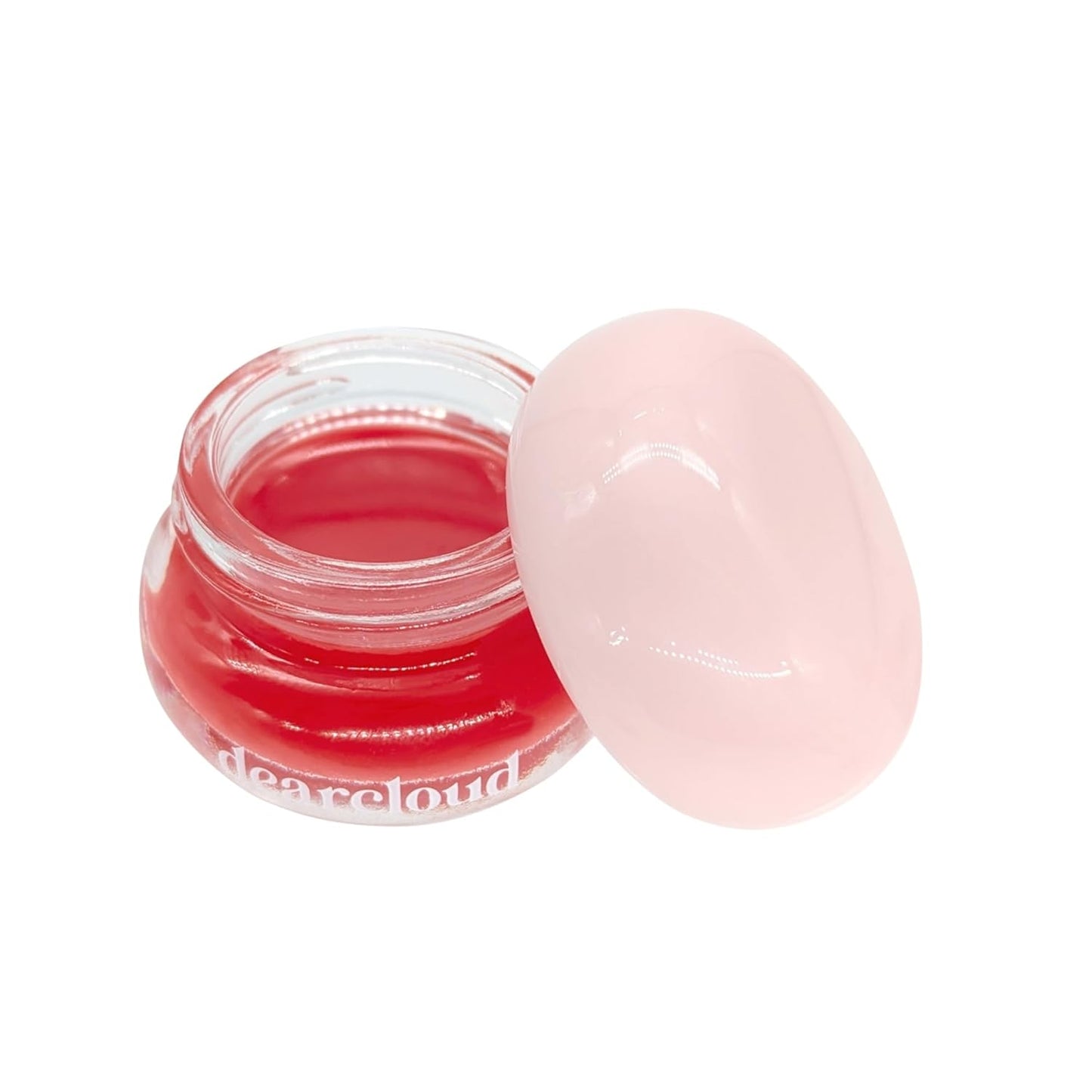 dearcloud Dewy Lip Jam – Hydrating Lip Balm & Gloss with Vitamin E, Korean Skincare (Deep Cherry)