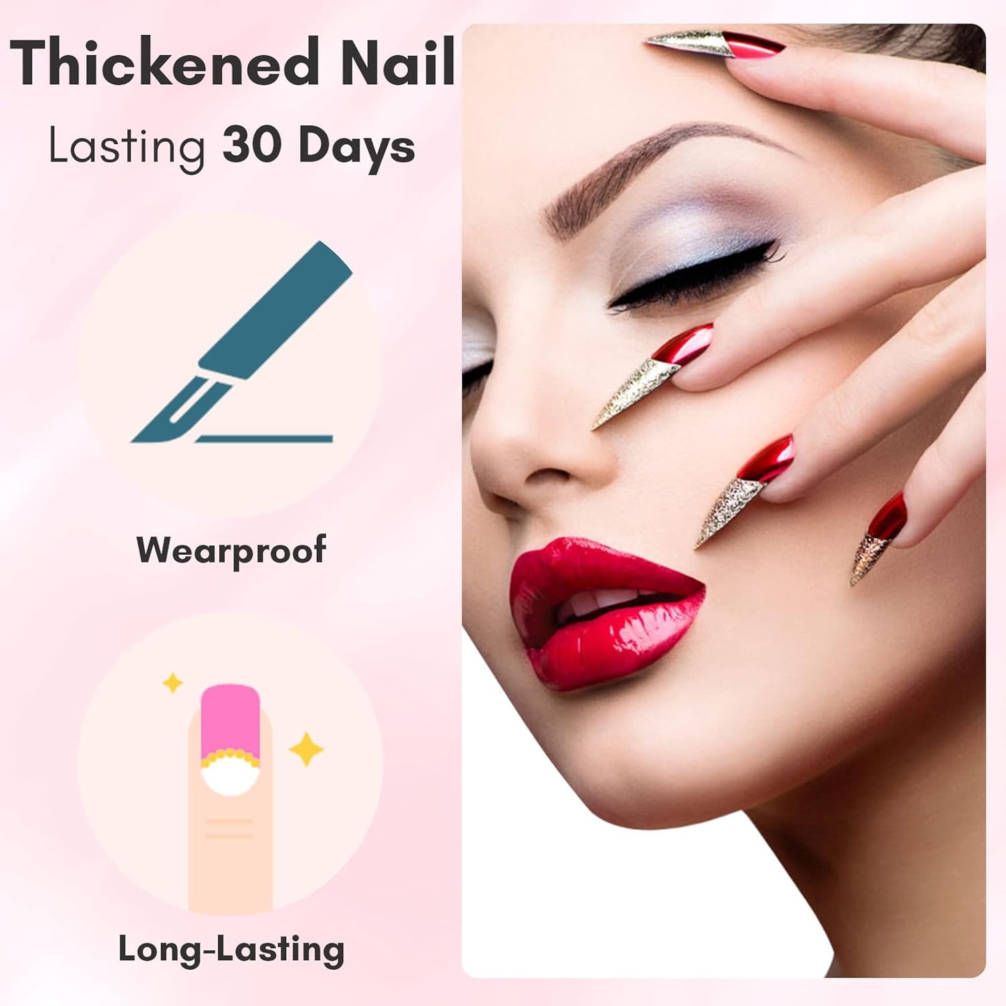 Makartt Gel Nail Strengthener Reinforce Polish, Nail Strengthening Repair Polish Nail Hardener for Treating Weak Damaged Peeling Nails Clear Soak Off Gel Lacquer Long Lasting Professional DIY Nail Art