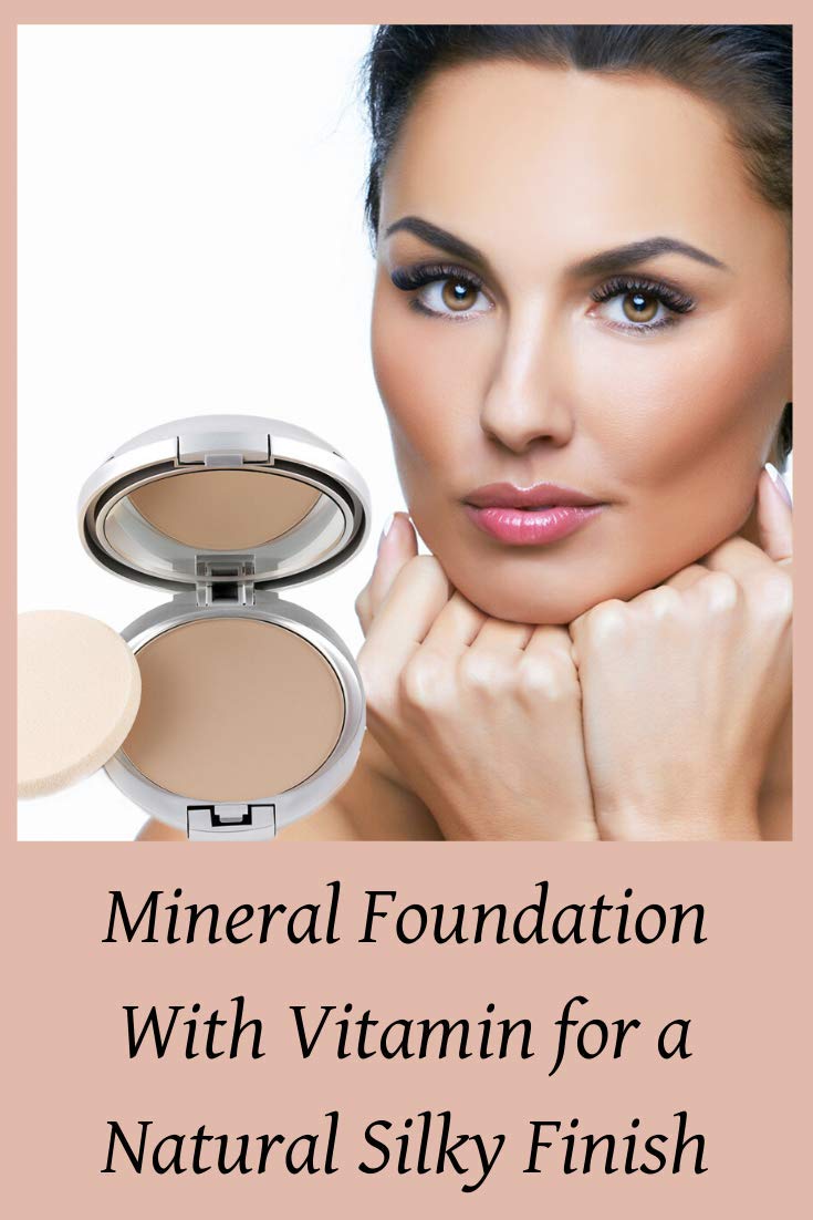 Natural Mineral Makeup Foundation- A Healthy Full Coverage Vegan Pressed Powder. Made in USA (Bare Beige)