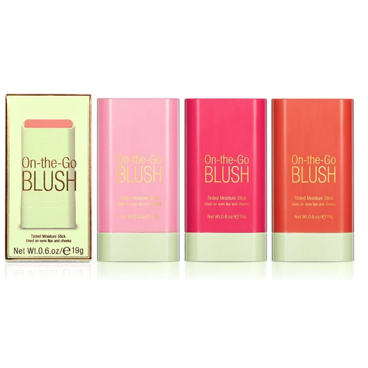 Blush Rare Beauty Liquid Blush Cream Blush Stick For Cheeks Natural Blendable Powder Blusher Stick On The Go Blush Brushes For Makeup Cheeks,Natural Waterproof, Long Lasting (3PC)