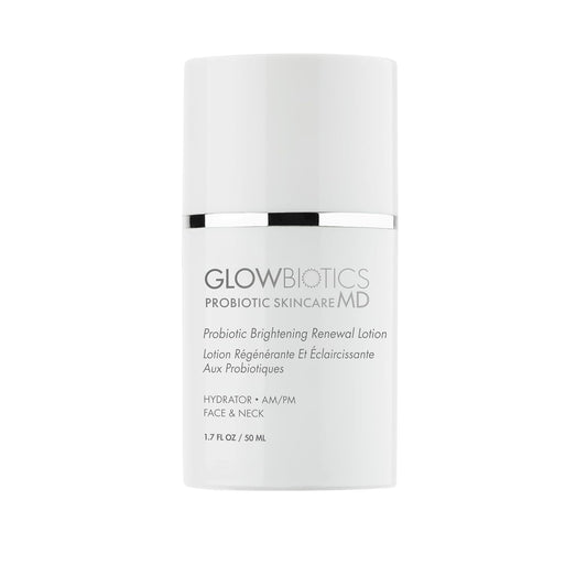 Glowbiotics Probiotic Brightening Renewal Lotion, Lightweight, Hydrating Daily Face Moisturizer, Anti-Aging with Hyaluronic Acid & Green Tea, 1.7 Fl Ounce