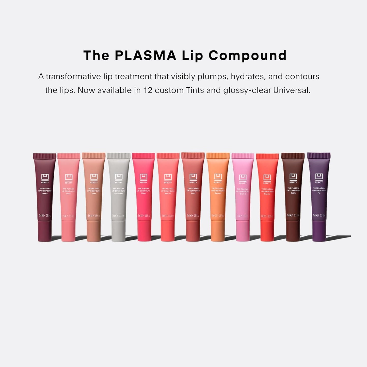 U Beauty The PLASMA Tinted Lip Compound - Anti-Aging & Anti-Wrinkle Lip Gloss, Hyaluronic Acid, Shea Butter & Peptides for Hydration & Plumping, Flush - 15 mL