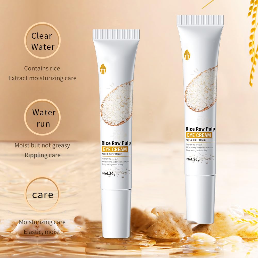 Rice Extract Eyes Cream Moisturizing And Smooth Texture Rice Raw Pulp Essence Around Eyes Care