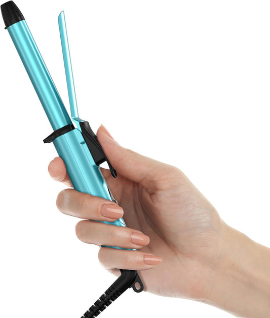 Travel Size Mini Curling Iron, Dual Voltage 1/2 Inch Ceramic Mini Hair Curler for Short Hair, Infused with Keratin & Argan Oil, Travel Curling Iron with Storage Bag