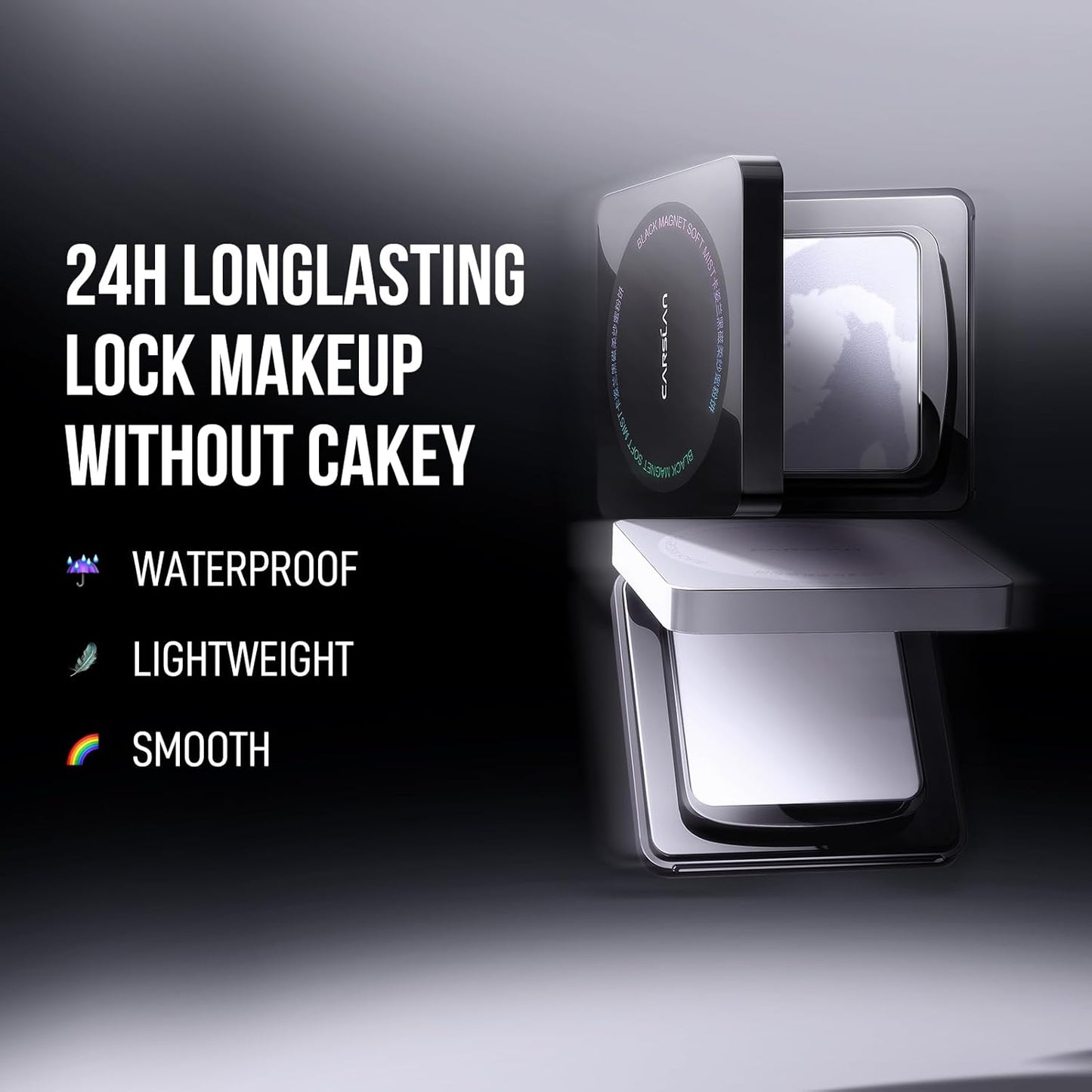 1.0 Waterproof Face Pressed Powder Compact, 24H Longlasting Oil Control Pressed Setting Powder Talc-Free Makeup, Shine Free, Poreless, Smooth, 01 Natural Beige for dry&com skin (0.28Oz)