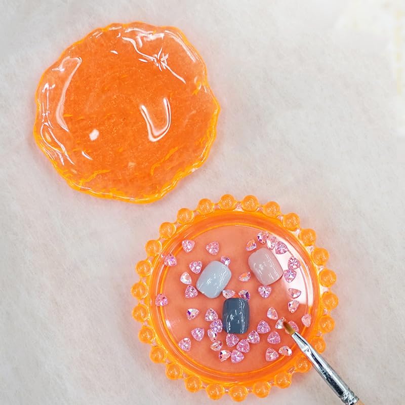 Makeup Mixing Palette Nail Polish Color Mixing Plate, Nail Art Tools Palette, Pigment Transparent Makeup Palette for Lipstick Eyeshadow Color Test Make up Tools Makeup Palettes (Pearl-yellow)