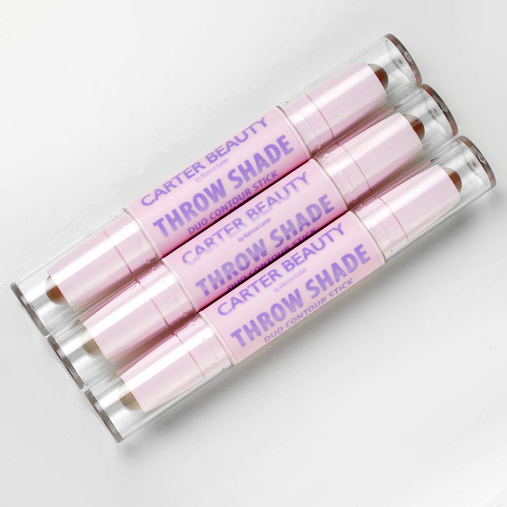 Carter Beauty By Marissa Carter Throw Shade Duo Contour Stick- Adds Definition To The Face - Conceals And Corrects The Complexion - Easily Blendable - Cruelty-Free - Medium - 0.08 Oz