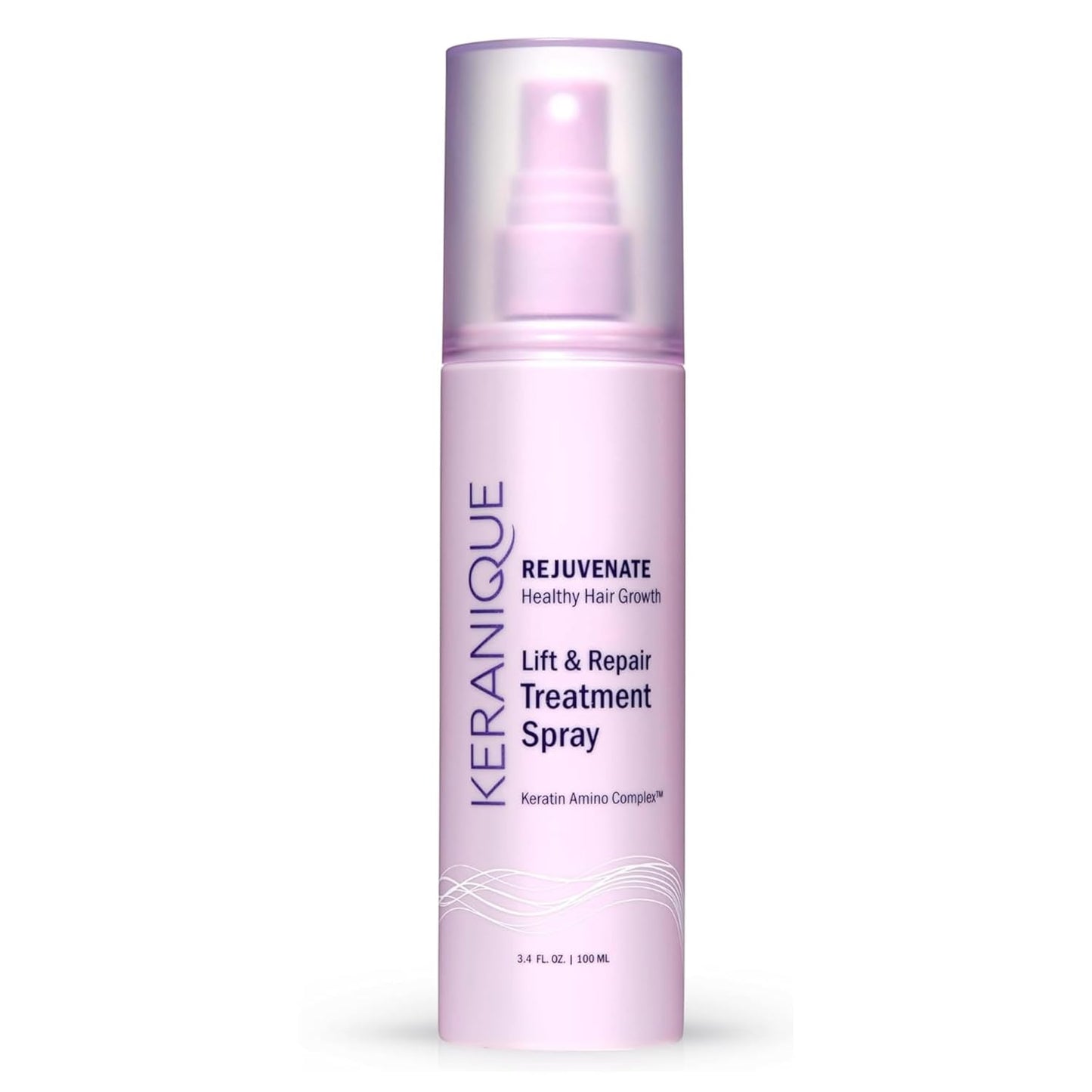 Keranique Hair Thickening Spray for Instant Volume, Texture & Lift for Fine Hair - Heat Damage Protectant With Keratin 6.8 oz