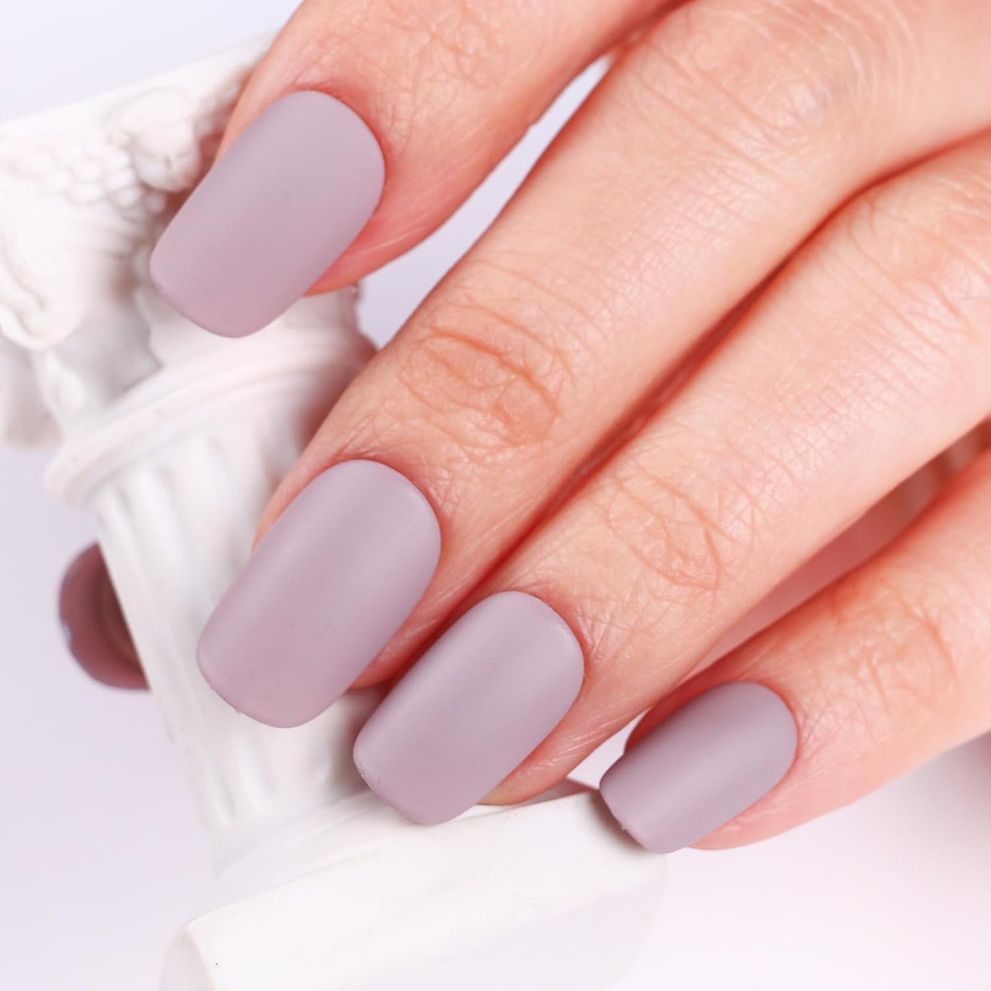 Matte Nail Polish Quick Dry Nail Lacquer for Nail Art Varnish, Mist Effect Matte Finish Velvet Nail Polish, 0.35 fl oz (Soft Brown-01, 10 ML)