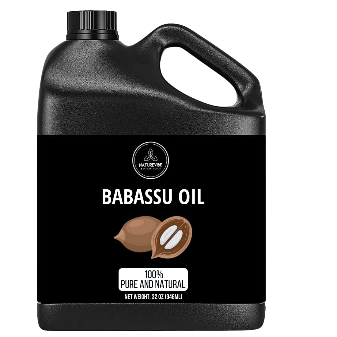 Naturevibe Botanicals Babassu Oil 32 Ounces | 100% Pure and Natural | Great for Skin Care and Hair Care