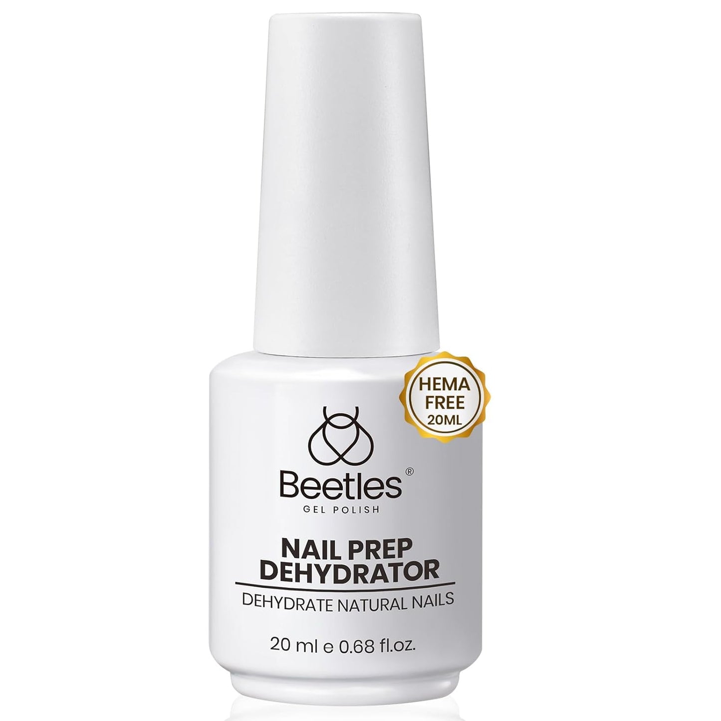 Beetles 20ml Nail Dehydrator : Professional Nail Prep Acid-Free & Hema-Free Dehydrate Bond Primer for Acrylic and Gel Polish