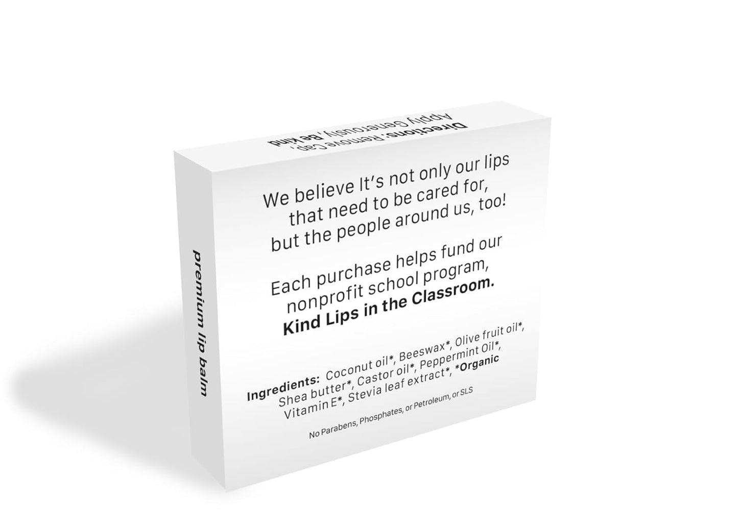 Kind Lips Sweet Mint Lip Balm 3-Pack - USDA Organic, Natural Chapstick Alternative for Dry Lips | Gluten-Free, Cruelty-Free