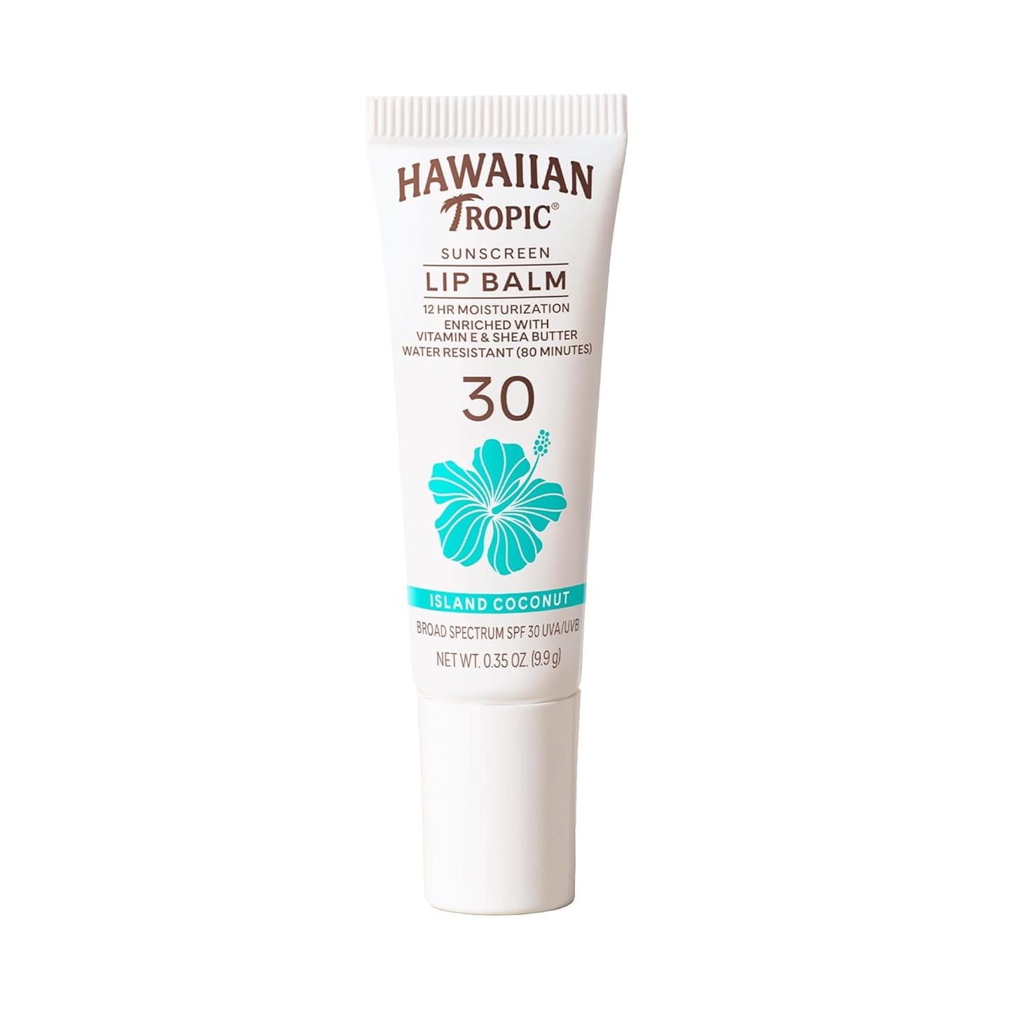 Hawaiian Tropic Lip Sunscreen SPF 30, Island Coconut | SPF Lip Balm, Beach Essentials, Travel Size Sunscreen for Lips, 0.3oz