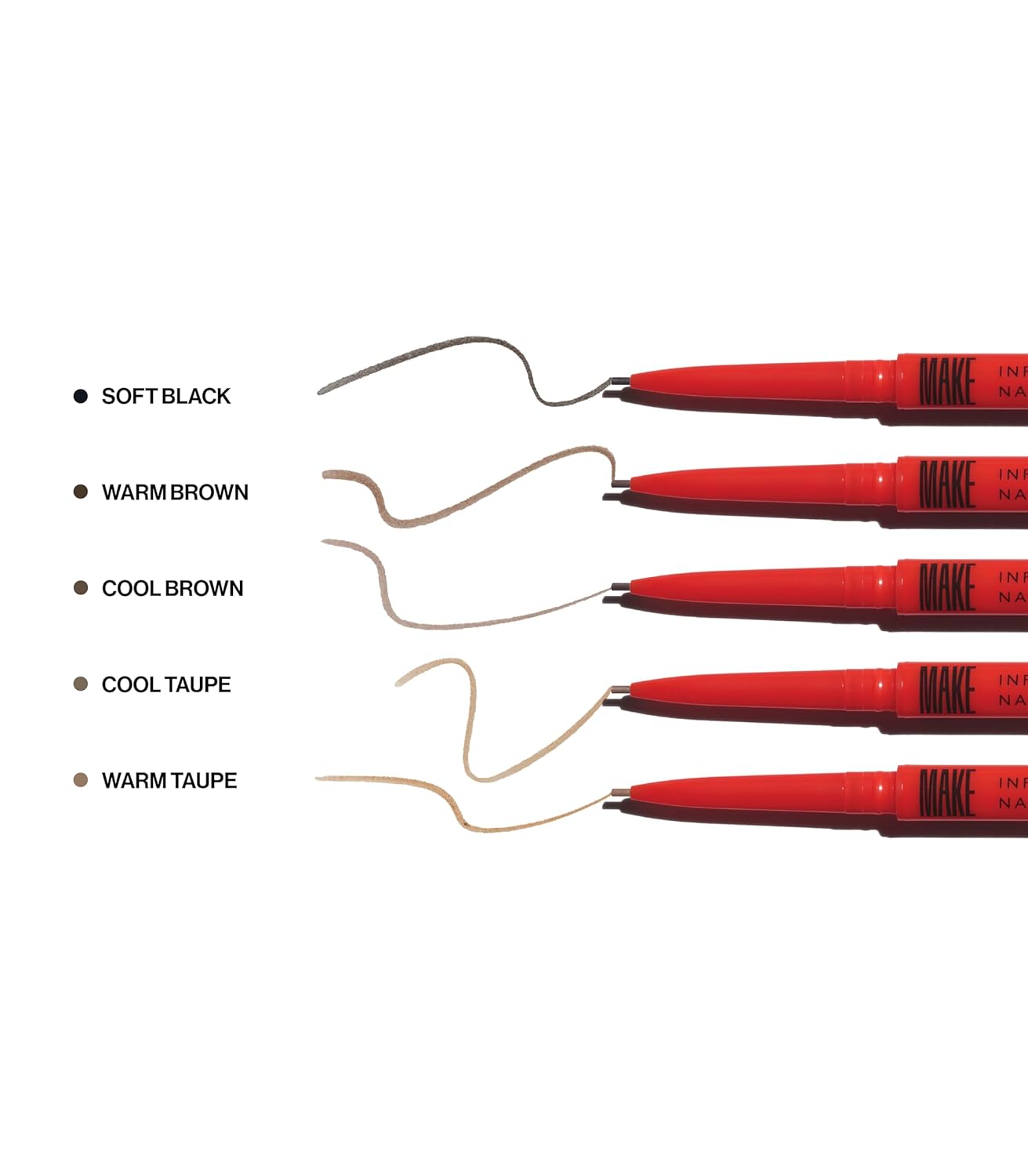 MAKE Beauty Nano Brow, Micro Eyebrow Pencil. Long-Lasting Smudgeproof Eye Brow Makeup for Hairlike Lines. Precision Liner for Natural-Looking Eyebrows - Shade, Cool Taupe Medium Brown