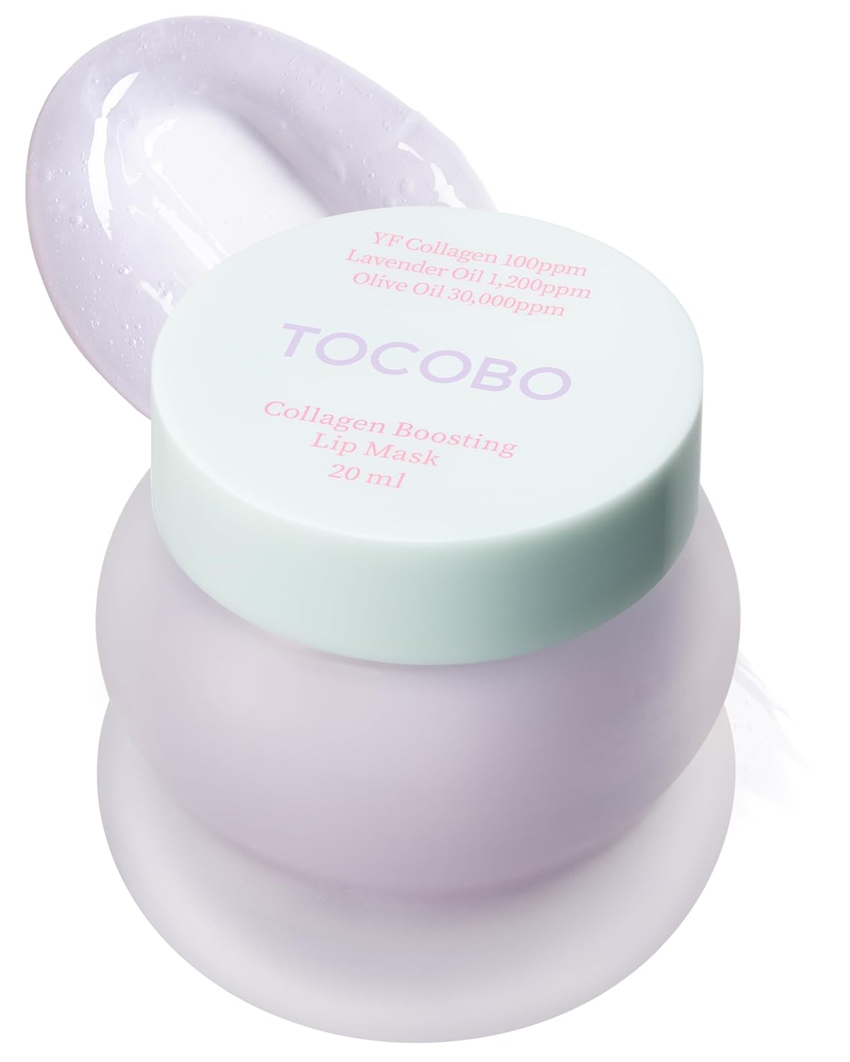 TOCOBO Collagen Boosting Lip Mask – Korean Overnight Lip Plumper Treatment with Fermented Collagen, Olive Oil & Lavender – Hydrating, Plumping, Exfoliating Balm for Smooth, Elastic Lips, 0.5 oz.