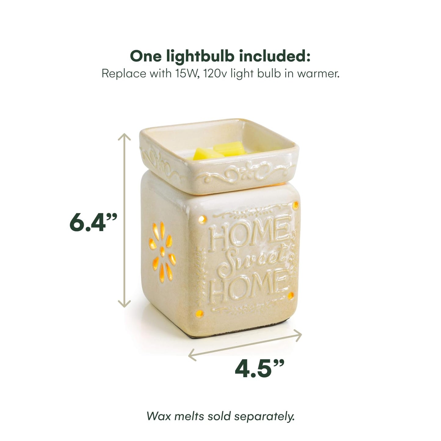 Ceramic Plug-in Wax Warmer & Night Light for Wax Melts and Oils | Mirenity