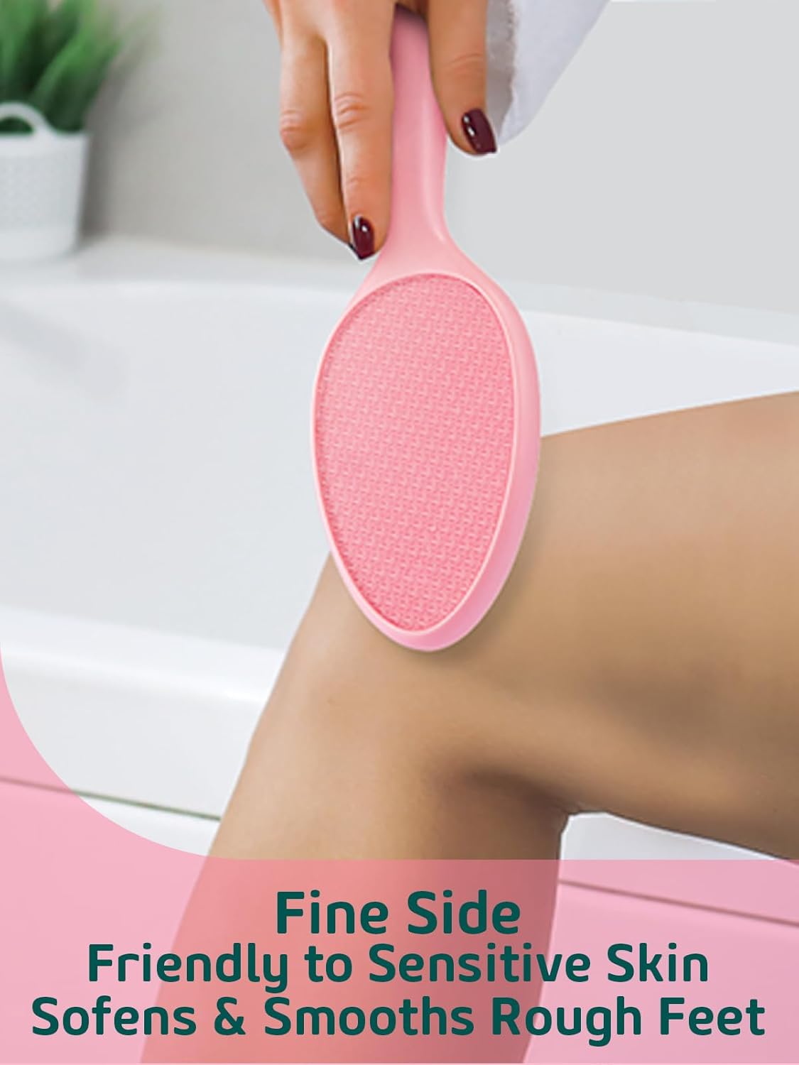 2-Sided Glass Foot File Callus Remover (Pink)