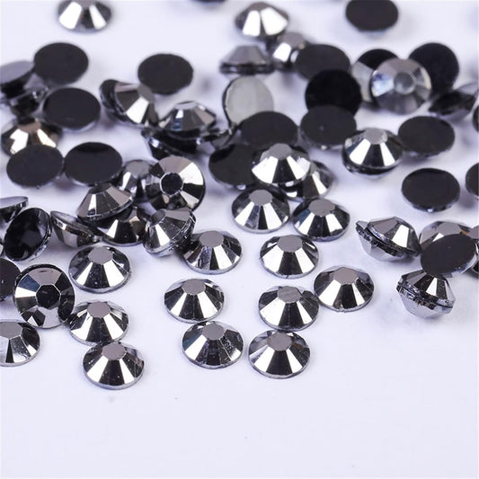 1000 Pieces SS20 5mm Flatback Rhinestones Clear Glass Round Gems Crystals for Nail Art DIY Crafts Clothes Shoes Bags （Mineral Gray）