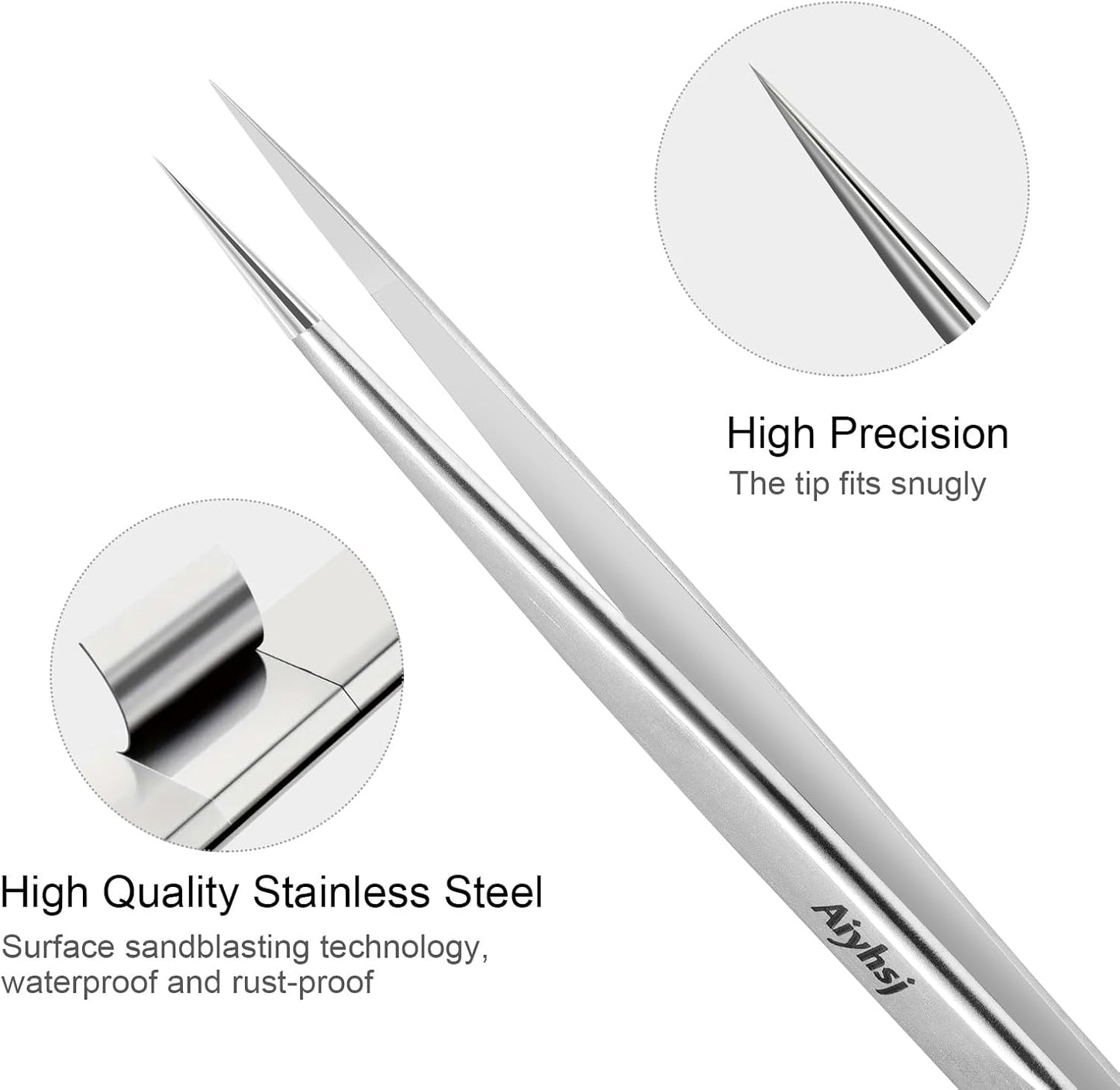 Precision Tweezer, Upgraded Professional Pointed, High-end Stainless Steel Tweezers for Craft, Electronics, Soldering, Model, Laboratory Work, Jewelry-Making
