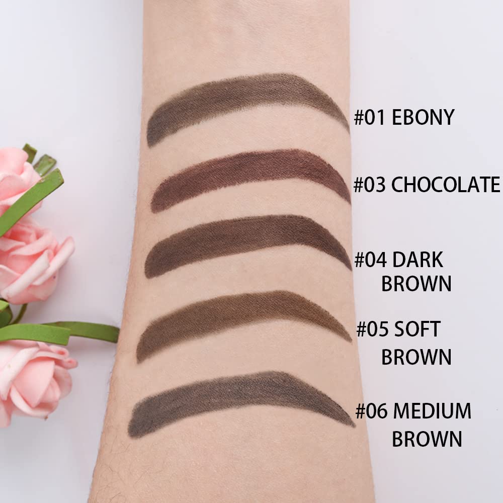 evpct Soft Brown Eyebrow Powder Pomade Gel Shaper Makeup Kit with Dual-ended Brush, Eyebrow Stencil Kit for Women Shaping, Eye Brow Pomade Stencil Shaper Tinting kits for Women Long Lasting Waterproof