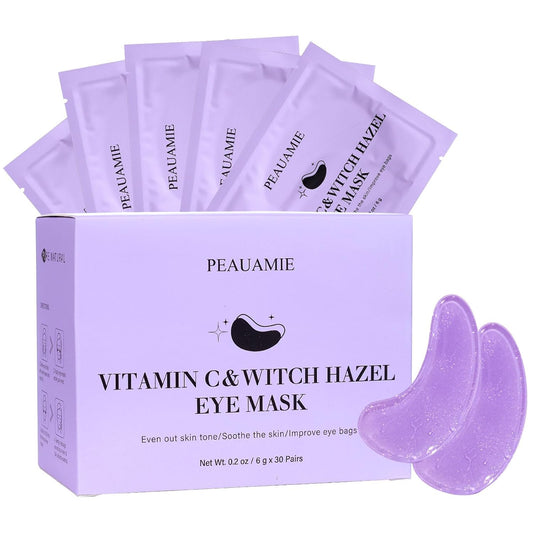 Under Eye Patches with Vitamin C and Witch Hazel Eye Mask for Dark Circles and Puffiness,Face Mask Skin Care Products 30 Pairs