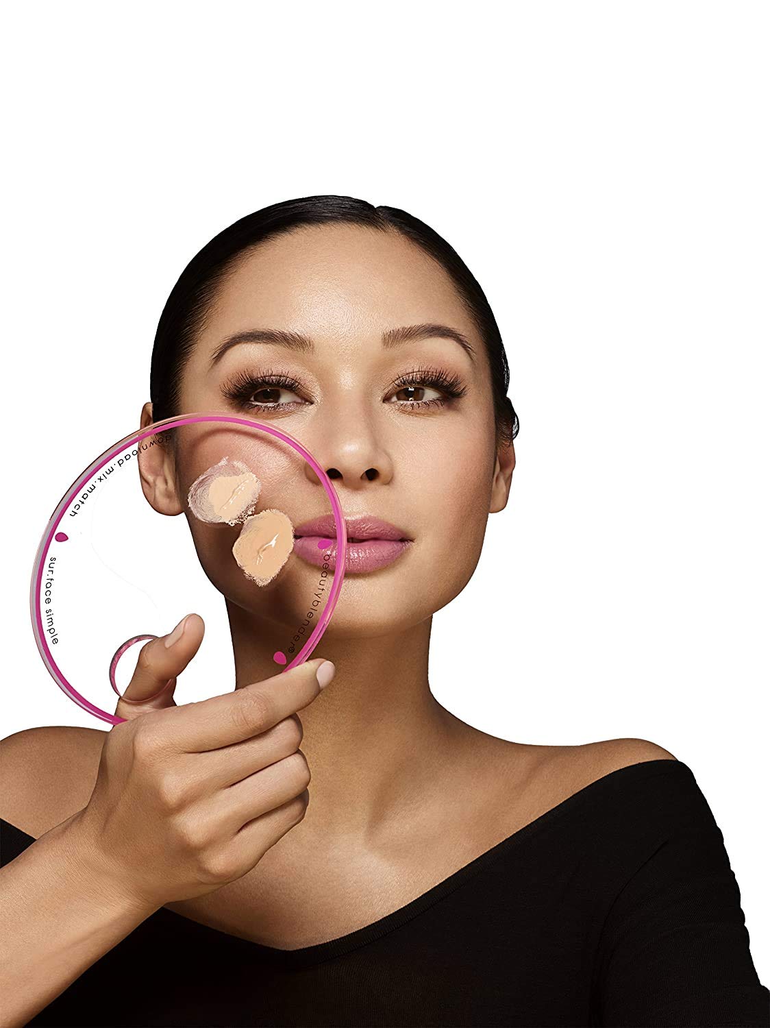 Beautyblender® | Surface Simple Portable Clear Beauty Blender Makeup Mixing Palette, Mix and Match Foundations and Creams, Includes Mixing Makeup Wand