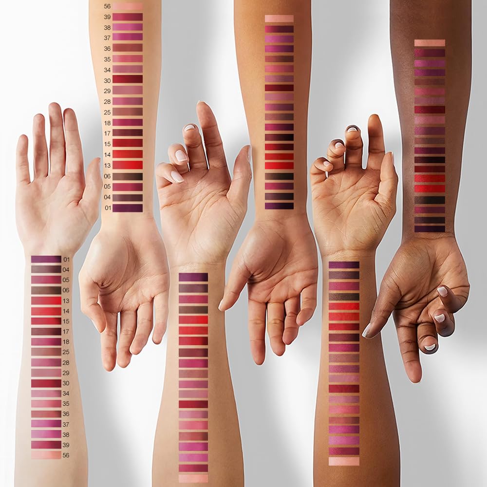 evpct 1Pcs Dark Purple Plum Matte Lip Liner and Liquid Lipstick Stain Makeup Set for women, Purple Long Lasting Smudge Proof Lipstick labiales matte mate larga duracion listip 24 hours originales,01#