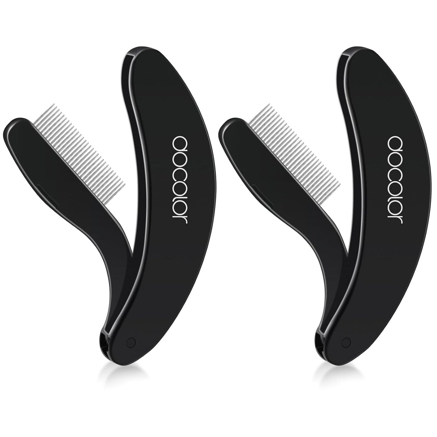 docolor Foldable Eyelash Comb 2 PCS Separator Folding Lash Comb Eyebrow Mascara Applicator Eyelash Definer Arc Designed Cosmetic Brushes Tool