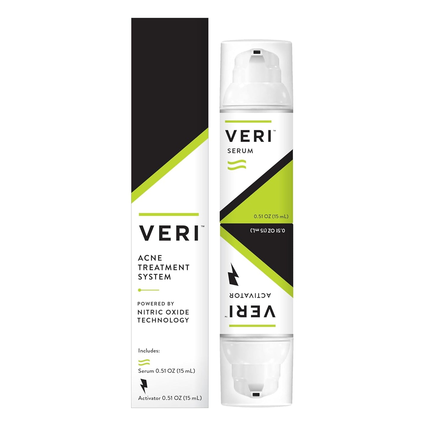 VERI Nitric Oxide + Salicylic Acid Clear Skin System (Peroxide-Free): For Acne Prone Skin, Unclogs Pores, Clarifies Blemishes, Reduces Inflammation, Prevent Future Breakouts, 30 mL / 1 oz