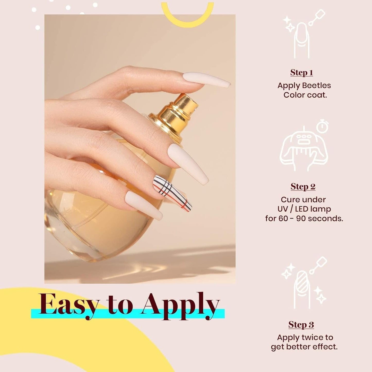 Beetles Grey Gel Nail Polish, Stone Beige Brown Cream Color 15ml Gel Polish Soak Off Uv LED Lamp Cured Nail Art Manicure Salon DIY Design Decoration Home Gift for Women