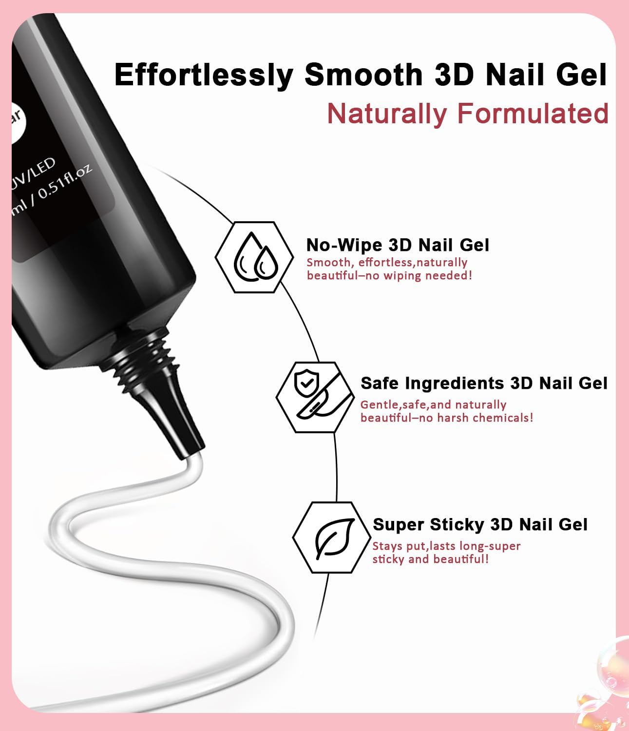 3D Gel Nail Art Design BISHENGYF - 15g Clear No Wipe Nail Polish Rhinestone Nail Art Glue with White Silver Chrome Powder Metallic Mermaid Effect Nail Powder for Nail DIY