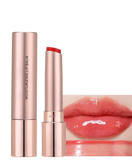 Moisturizing Lip Balm, Nude Sheer Red Lipstick Hydrating Tinted Lip Gloss, Long Lasting Waterproof Liptint Balm Natural Non-Stick Lips Oil Stain,Glossy Lipcolor Juicy Finish for Dry Cracked Lips-04