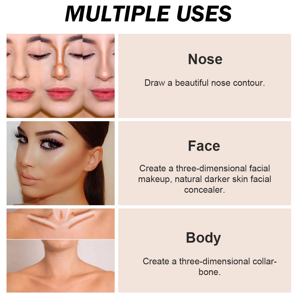 Pot Concealer with Makeup Brush Set,Tattoo Color Correcting Concealer,Full Face Color Correcting Conceal Foundation,Under Eye Concealer Brightener Dark Eye Ring corrector de ojeras (07-DEEP)