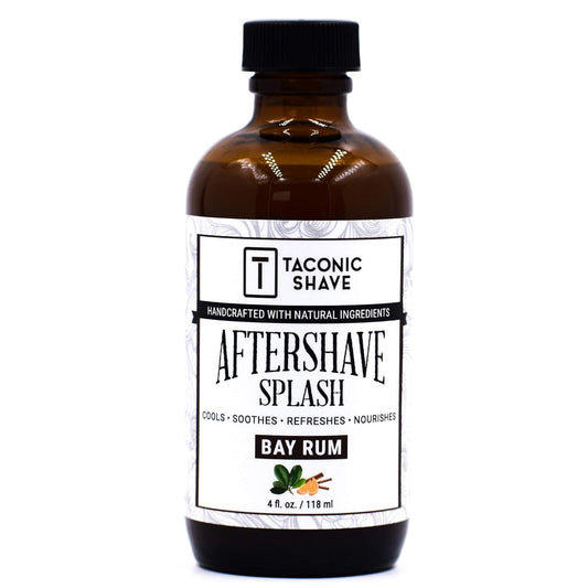 Taconic Shave Bay Rum Aftershave Splash – Alcohol-Free Natural Men’s After Shave – Soothes, Tones & Hydrates Skin – 4 oz Made in USA