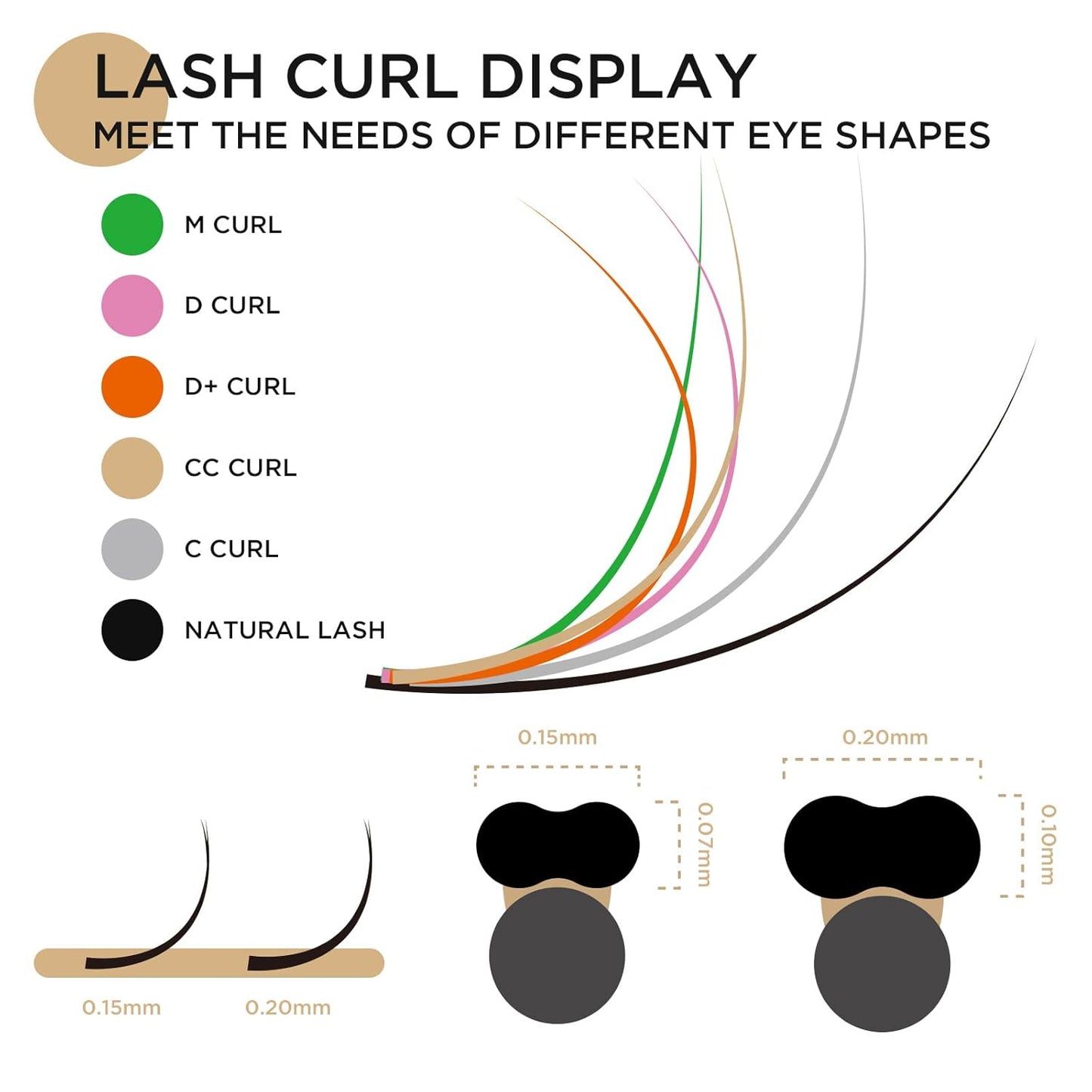 LASHVIEW Eyelash Extensions,Ellipse Flat Eyelash Extensions 0.15mm D Curl 8-15mm Mixed Tray, Black,Individual Lashes,Super Matte Extremely Soft Professional Salon Use