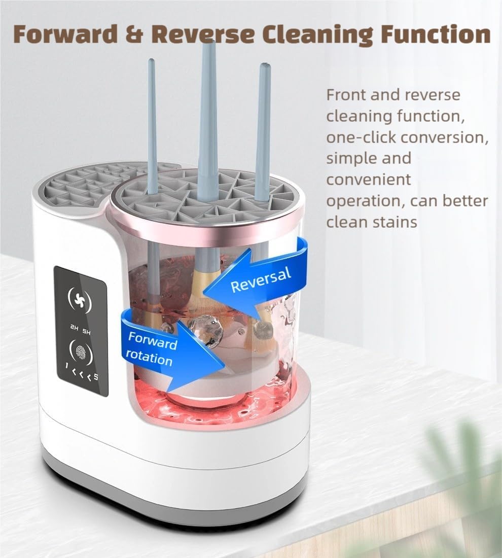 Vellura Makeup Brush Cleaner, Vellura Brush Cleaner, Machine with Makeup Brush, Dryer-Holder-Portable & Automatic, Clean Any Mess with One Click (1*PC)