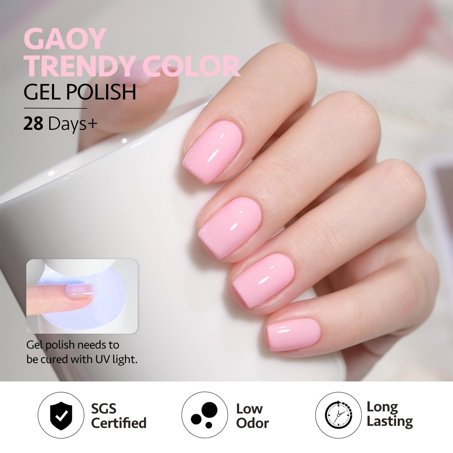 GAOY 42 Pcs Gel Nail Polish Kit, Nude Green Red Glitter Colors All Seasons Gel Nail Polish Set with Glossy & Matte Top Coat and Base Coat for Salon and DIY Manicure at Home