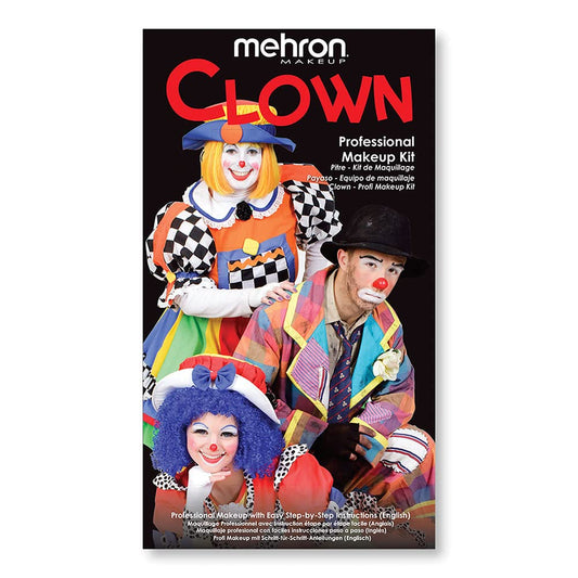 Mehron Makeup Premium Character Kits| Makeup Kits for Halloween & Cosplay| Made in the USA | Complete Makeup Kit | Includes all Makeup, Tools, & Instructions on How to Create the Look | (Clown)