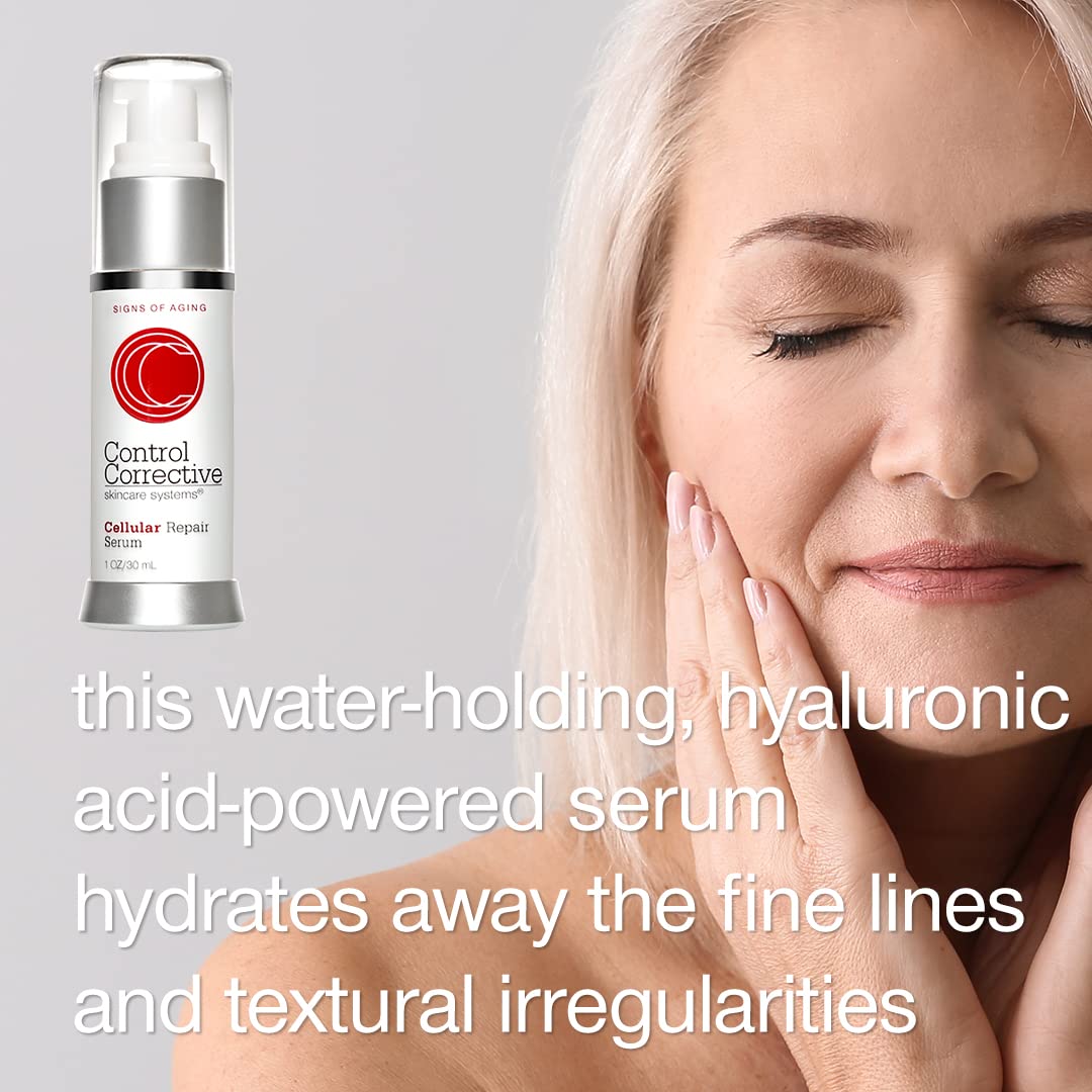 CONTROL CORRECTIVE Cellular Repair Serum, 1 Oz - A Lightweight Hyaluronic Acid Serum With Botanicals To Restore Hydration And Help Minimize The Appearance Of Wrinkles, Rapidly Soothes, Moisture Packed