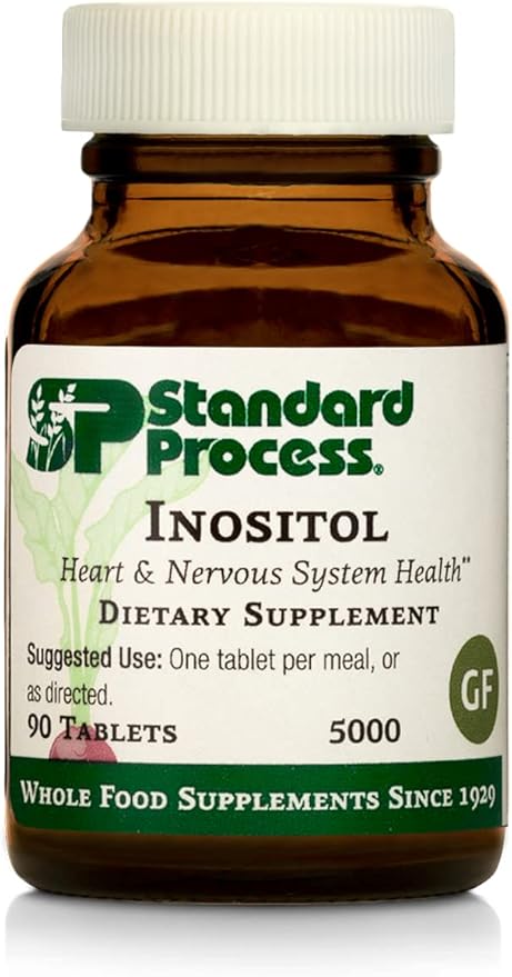 Standard Process Inositol - Whole Food Nervous System Supplements, Heart Health and Liver Support with Inositol Powder - Vegetarian, Gluten Free - 90 Tablets
