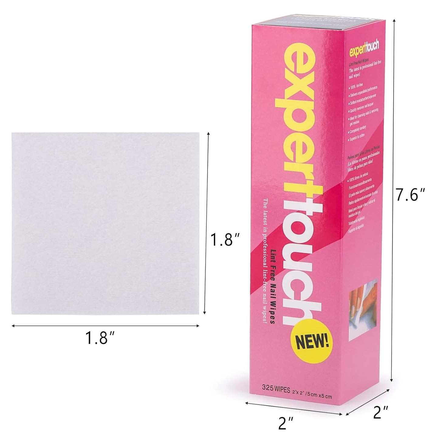 975 Pcs Lint Free Nail Wipes Cotton Pads 2" x 2" and 6oz Nail Polish Remover Push Down Pump Dispenser Bottle