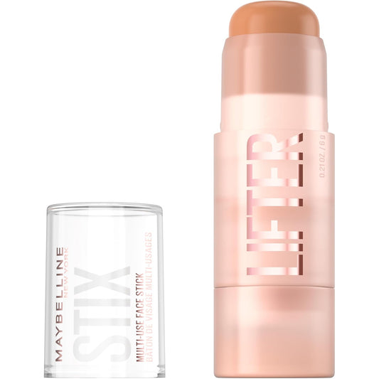 Maybelline Lifter Stix Multi-Use Face Stick - Contour, Bronzer, Concealer and Foundation Stick, All-In-One Creamy Face Makeup with Cranberry Seed Oil, 50, 1 Count