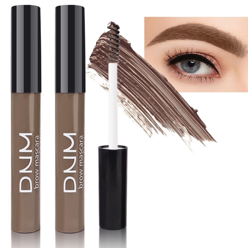 Kaely 2Pcs Eyebrow Gel Waterproof,Longwear Tinted Eye Brow Mascara,Eyebrow Color Makeup kit,maquillaje gel para cejas a prueba de agua,Long Lasting Eyebrows Vegan cosmetics,04 Dark Brown