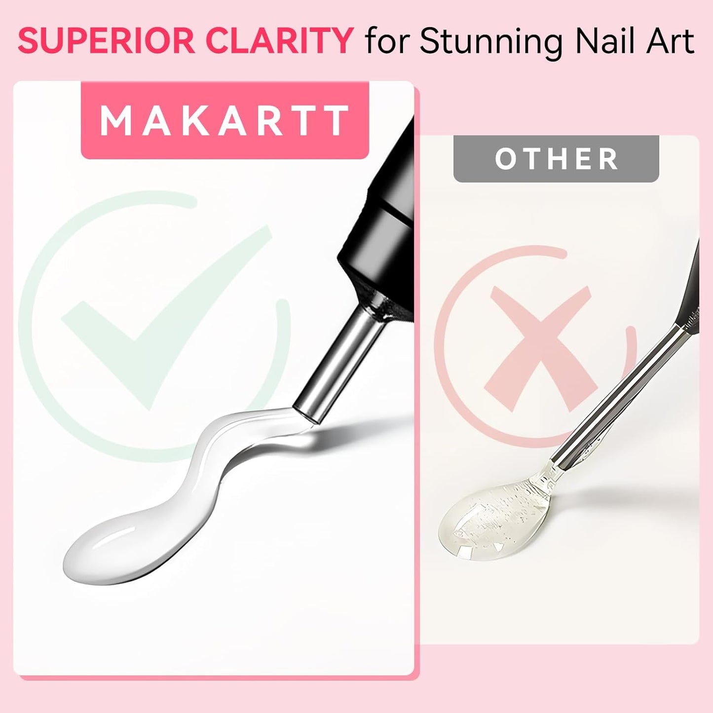 Makartt No Wipe Rhinestone Glue for Nails, 30G Super Strong Nail Charm Glue Bling Gel for 3D Decorations Nail Art Gems Jewelry Diamond for Nail Techs Supplies Beginners, Nail Lamp Required