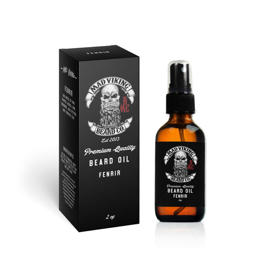 Mad Viking Fenrir Beard Oil – Hydrate, Soften, And Grow Your Beard Naturally. Fight Itch And Dandruff With A Bold Neroli, Rum & Tobacco Scent. Made In The USA - 2oz
