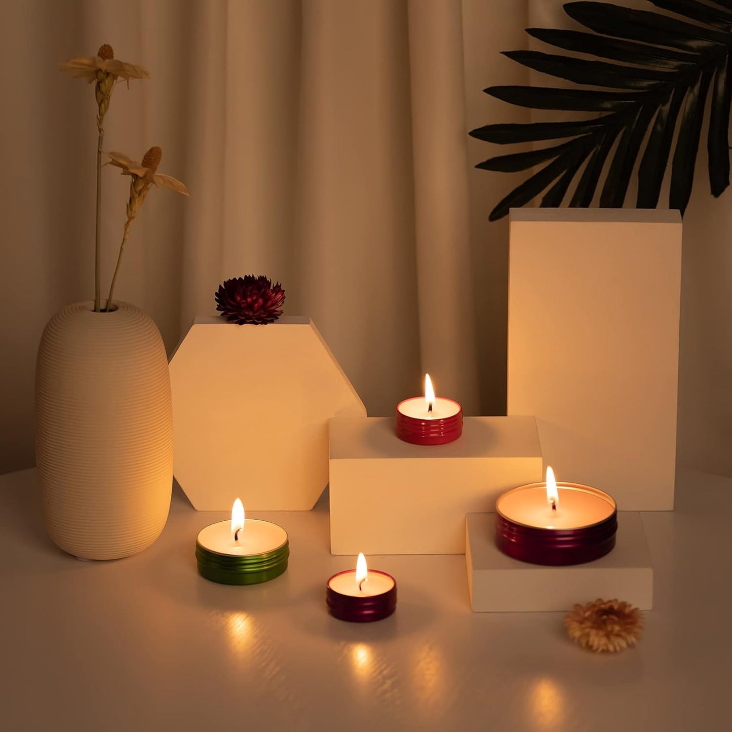 0.5 oz Screw Top Aluminum Tin Jar with Screw Lid and Blank Labels (Green - Pack of 32)