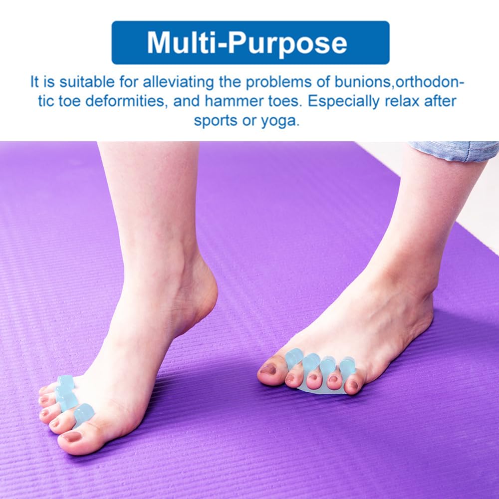 Toe Separators for Bunion Relief & Nail Polish Application - Orthopedic Gel Toenail Dividers, Pedicure Toe Spacers for Toenail Separation & Polishing