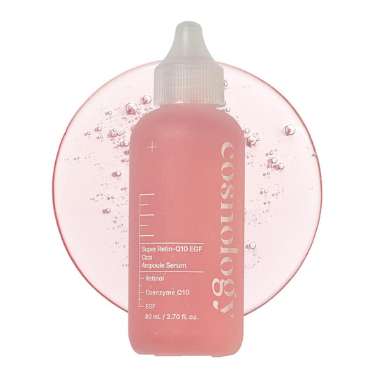 COSNOLOGY Retinol Anti-aging Serum with Coenzyme Q10,EGF,Pore Minimizing,Wrinkle Reduction,Centella Extract for Skin Soothing & Hydration | Clean Beauty, 2.70 fl.oz(80ml) | Korean Skincare