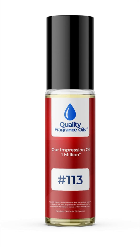 Quality Fragrance Oils' One Million Impression #113 | Long-Lasting Perfume Oil, Alcohol-Free, Strong Scent, 10ml Roll-On | Affordable Alternative to Designer Fragrances