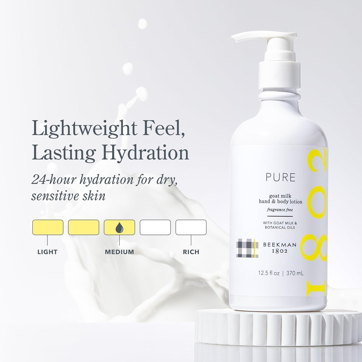 Beekman 1802 Goat Milk Lotion - Hydrates, & Softens Dry Skin, Body and Hand Lotion - With Shea Butter & Jojoba Oil - Lightweight, Non-Greasy, Cruelty-Free